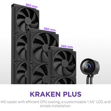 Система водяного охолодження NZXT Kraken Plus AIO Fans Black (RL-KN360-B2)