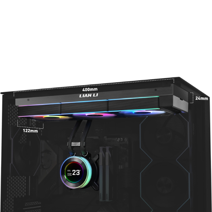 Система водяного охолодження LIAN LI HydroShift II LCD-C 360TL Black (G89.GHS2LCD36TB.00) Для сокета AM5