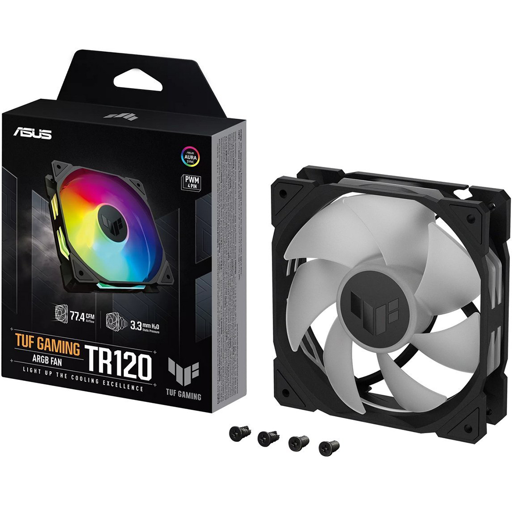 Огляд Кулер корпусний ASUS TUF Gaming TR120 ARGB Triple Pack Black (90DA0090-B09020)