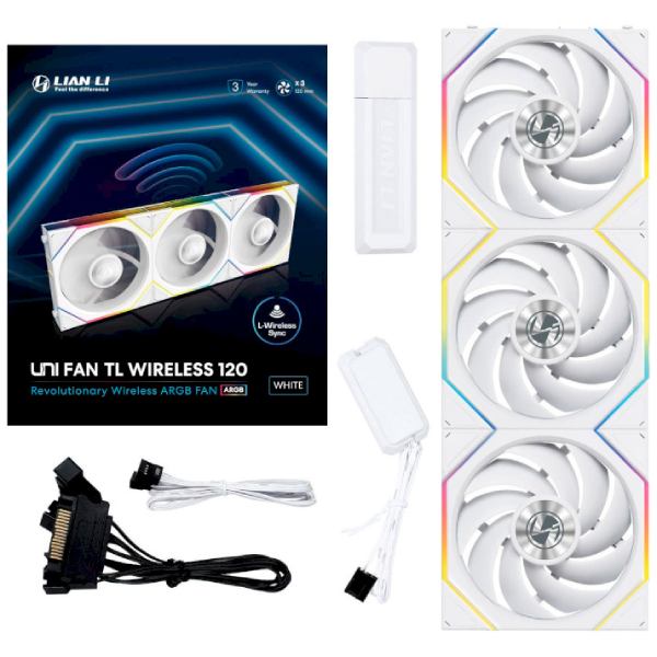 Замовити Набір корпусних кулерів LIAN LI Uni Fan TL WIRELESS 120-3 White (G99.12TL1W3W.00)