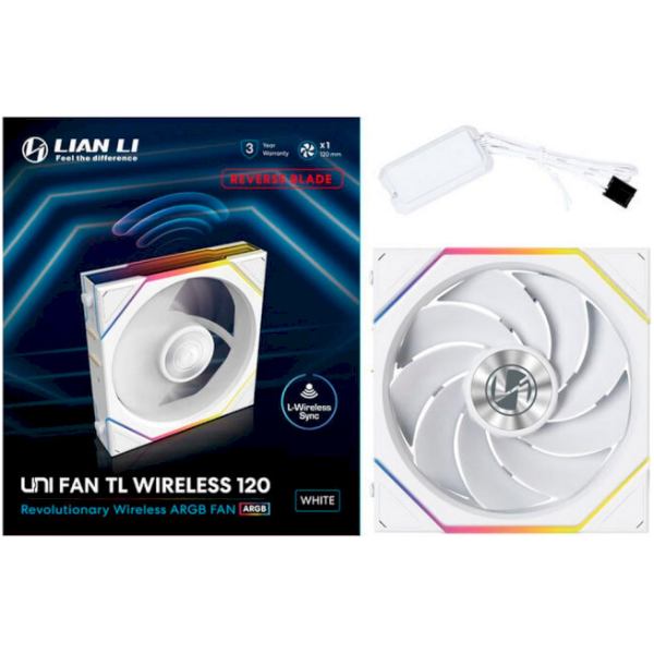 Зовнішній вигляд Кулер корпусний LIAN LI Uni Fan TL WIRELESS Reverse 120-1 White (G99.12RTL1W1W.00)