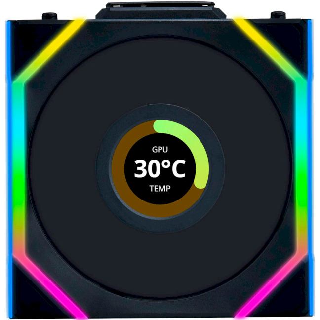 Кулер корпусний LIAN LI Uni Fan SL WIRELESS LCD Reverse 120-1 Black (G99.12RSLLCD1W1B.00)
