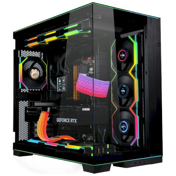 Зовнішній вигляд Кулер корпусний LIAN LI Uni Fan SL WIRELESS LCD Reverse 120-1 Black (G99.12RSLLCD1W1B.00)