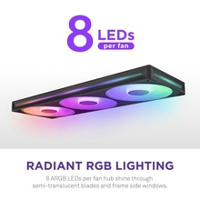 Набор кулеров корпусных NZXT F420 RGB Black (RF-U42HF-B1)
