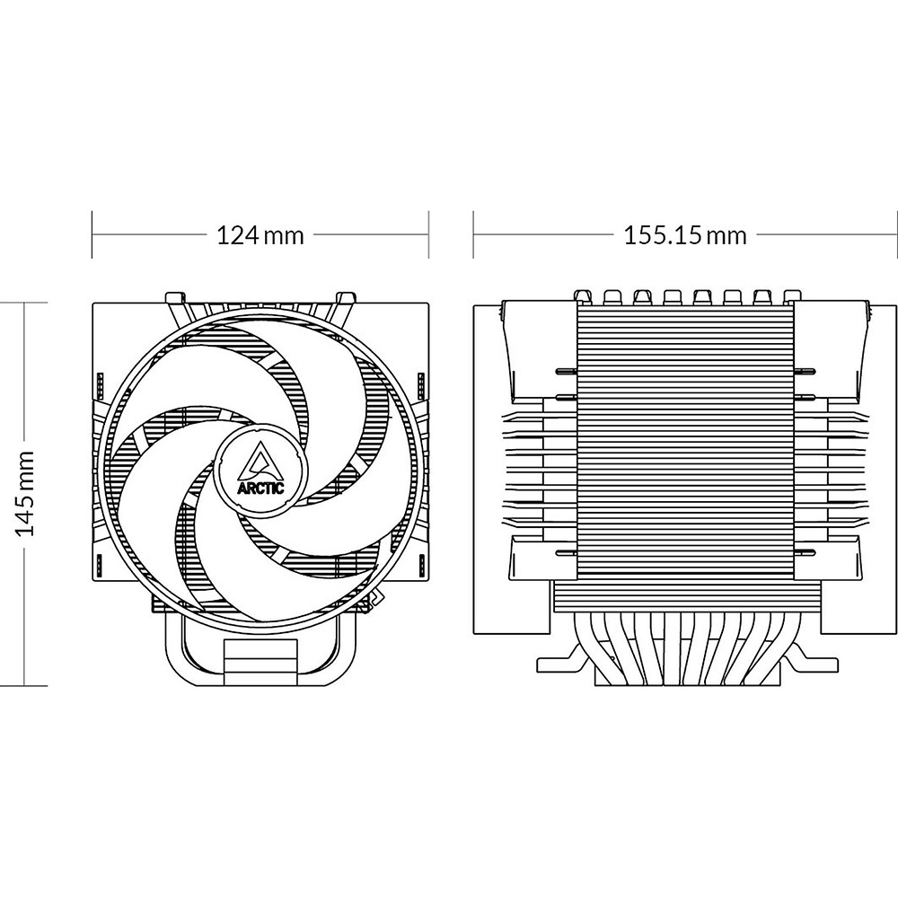 Кулер процессорный ARCTIC Freezer 4U-M Rev.2 (ACFRE00133B) Для сокета LGA4677