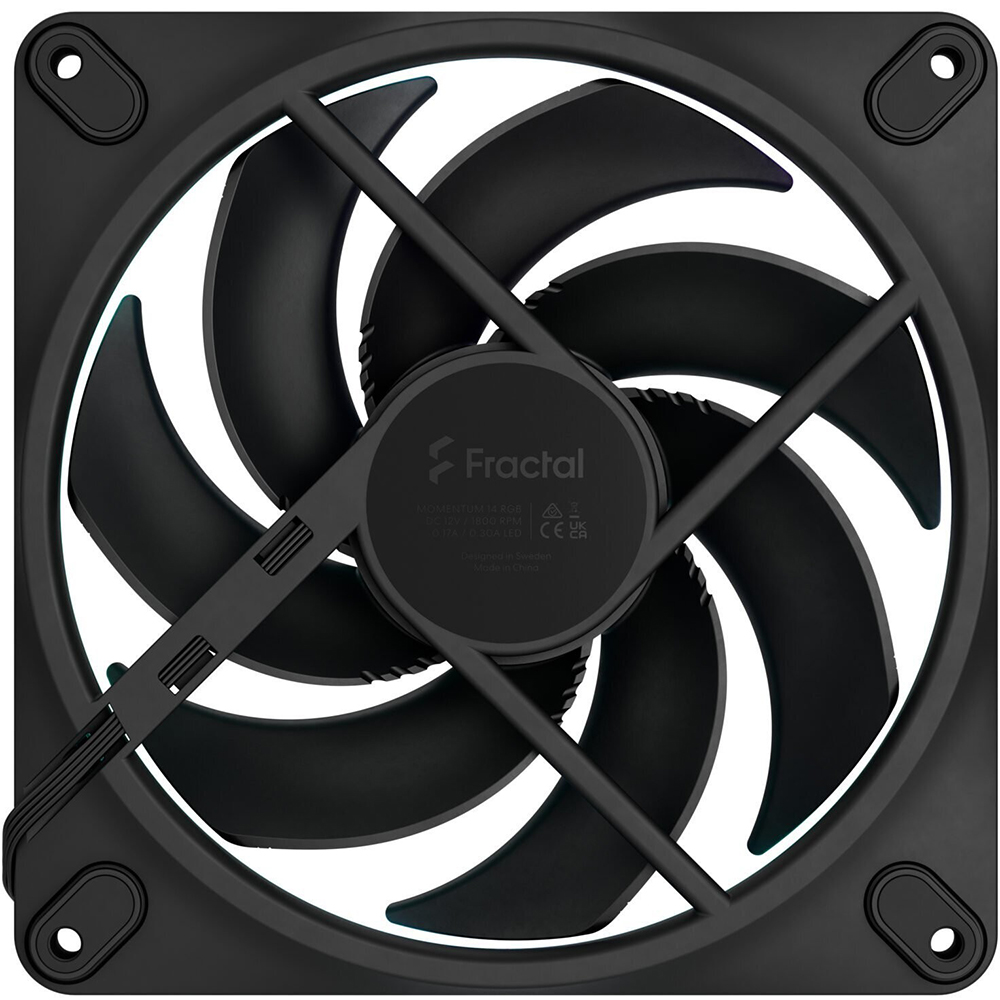 Кулер корпусный FRACTAL DESIGN Momentum 14 RGB Black (FD-F-MR1-1401) Подшипник гидродинамический