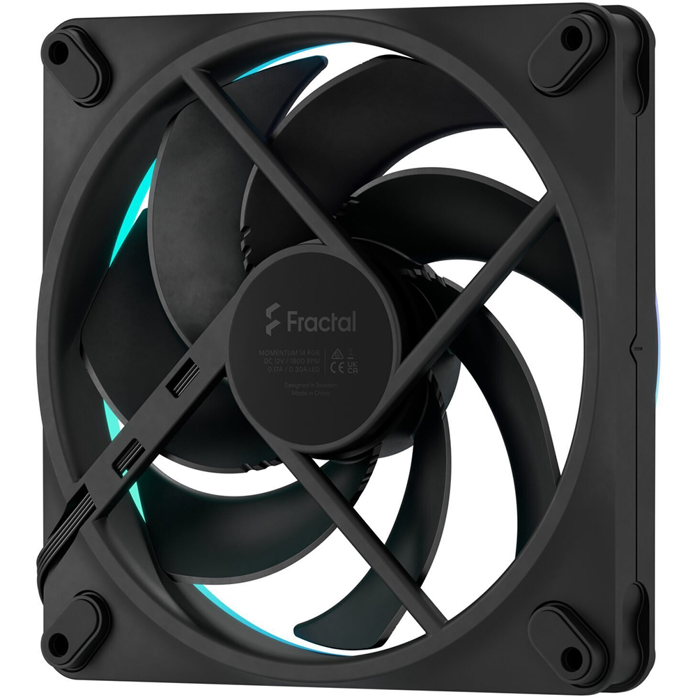 Кулер корпусный FRACTAL DESIGN Momentum 14 RGB Black (FD-F-MR1-1401) Конструкция системы охлаждения кулер