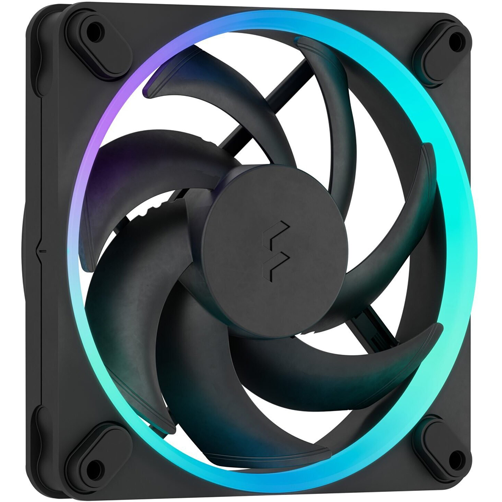 Кулер корпусный FRACTAL DESIGN Momentum 12 RGB Black (FD-F-MR1-1201) Дополнительно скорость 350–2200 об/мин; тип охлаждения активное; PWM-регулятор оборотов с режимом Zero RPM; лопасти из LCP; резиновые втулки; давление 2,42 мм H₂O; подсветка ARGB Gen 2 (16 LED); питание FAN 12 В/LED 5 В; толщина 25 мм; материал корпуса: пластик