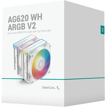 Кулер процессорный DEEPCOOL AG620 WH ARGB V2 (R-AG620-WHAMMN-GJD)