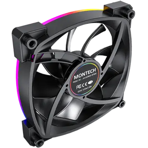 Кулер корпусний MONTECH AX120 PWM BLACK Конструкція системи охолодження кулер