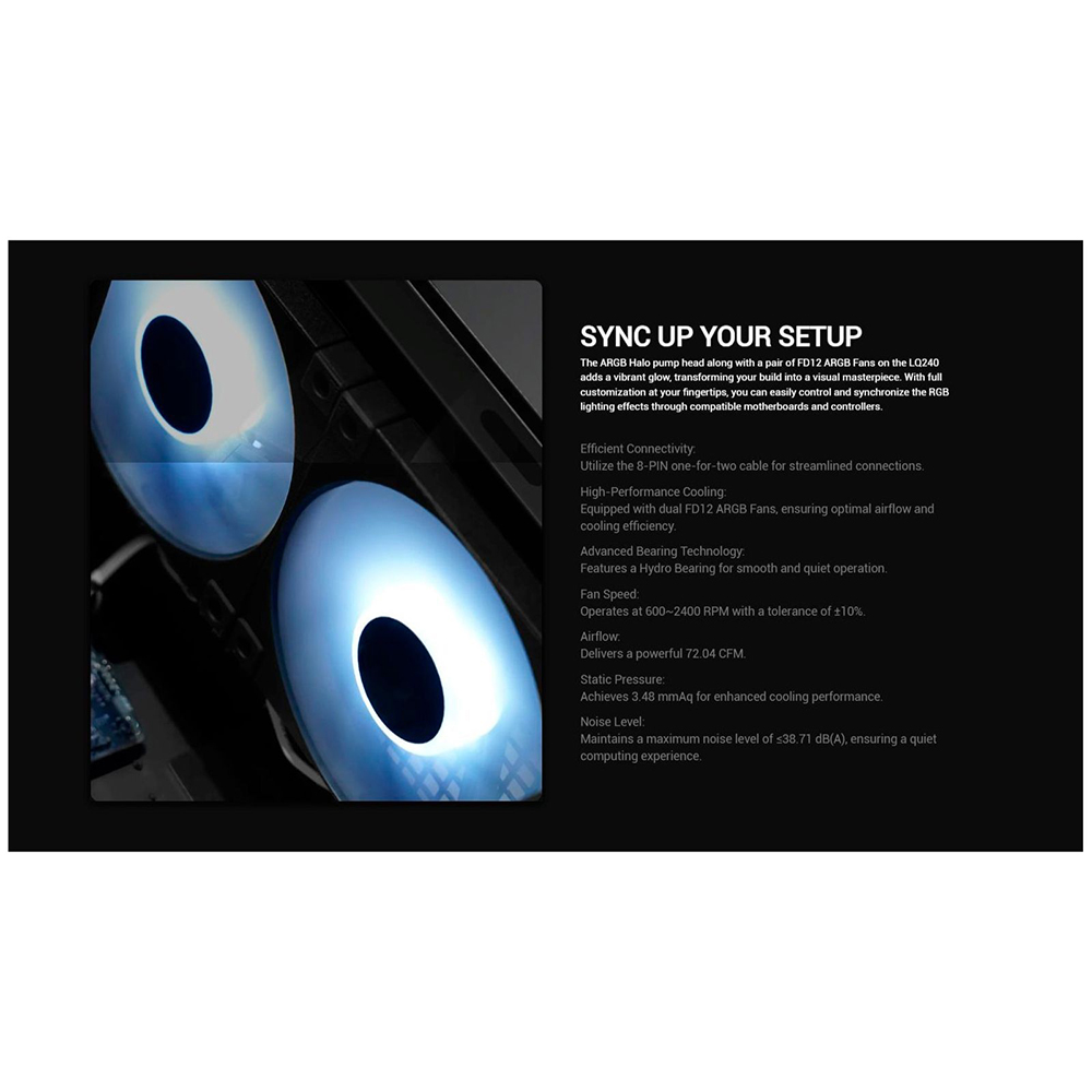 Заказать Система водяного охлаждения DEEPCOOL LQ240 Black (R-LQ240-BKLSMW-G-1)