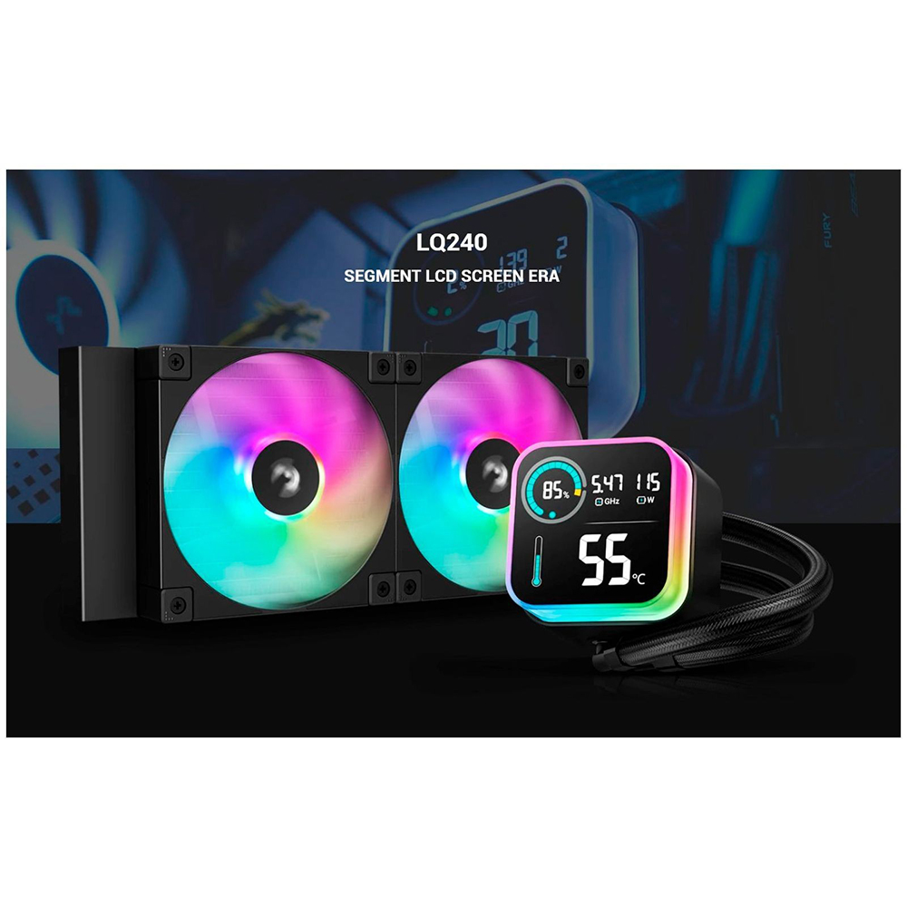 Фото Система водяного охлаждения DEEPCOOL LQ240 Black (R-LQ240-BKLSMW-G-1)