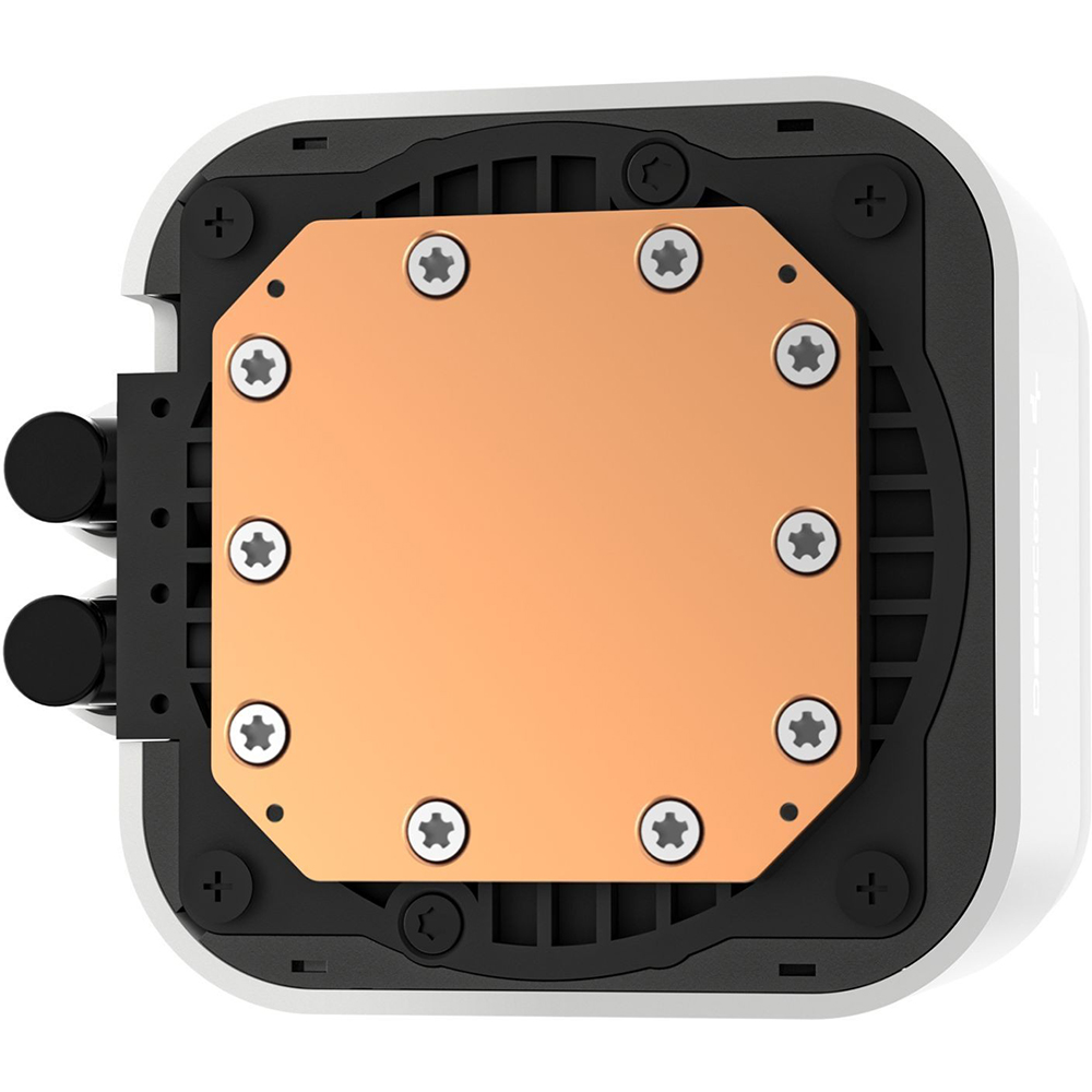 Система водяного охолодження DEEPCOOL LQ360 White (R-LQ360-WHDSMC-G-1) Додатково швидкість помпи 3400 об/хв ±10%; вентилятори 500–2150 об/хв ±10%; тиск 2.82 мм H₂O; напруга вентилятора 12; струм 0.15 A; споживання 1.8 Вт; підсвічування ARGB (+5V-D-G); LED Digital Display; матеріал радіатора алюміній