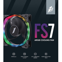 Кулер корпусный 1STPLAYER FS7 Black (FS7-BK-1IN1)