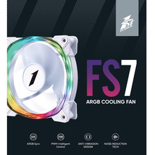 Кулер корпусный 1STPLAYER FS7 White (FS7-WH-1IN1)