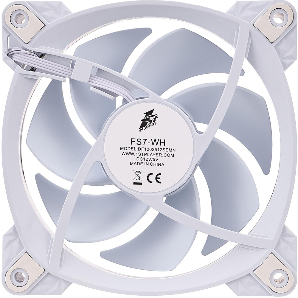 Внешний вид Кулер корпусный 1STPLAYER FS7 White (FS7-WH-1IN1)