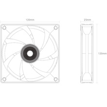 Кулер корпусний OCYPUS DELTA F12 120мм White (DELTA-F12-WH1NM00X-GL)