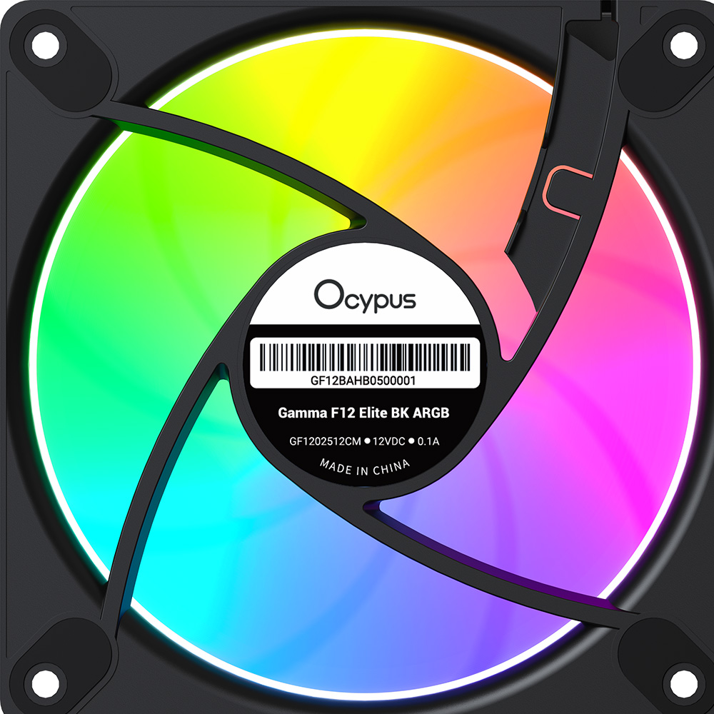 Покупка Кулер корпусний OCYPUS 120MM GAMMA F12 ELITE ARGB Black (GAMMA-F12-BK1AM00E-GL)