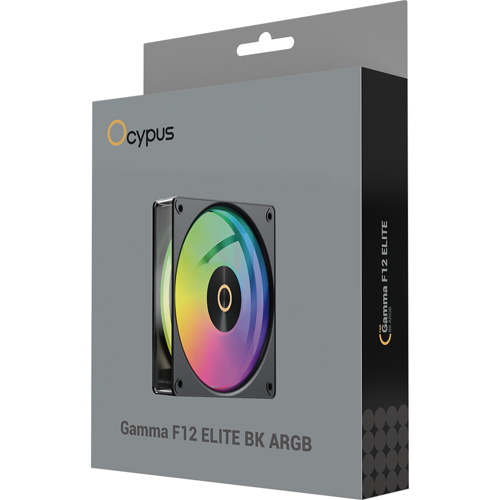 Зображення Кулер корпусний OCYPUS 120MM GAMMA F12 ELITE ARGB Black (GAMMA-F12-BK1AM00E-GL)