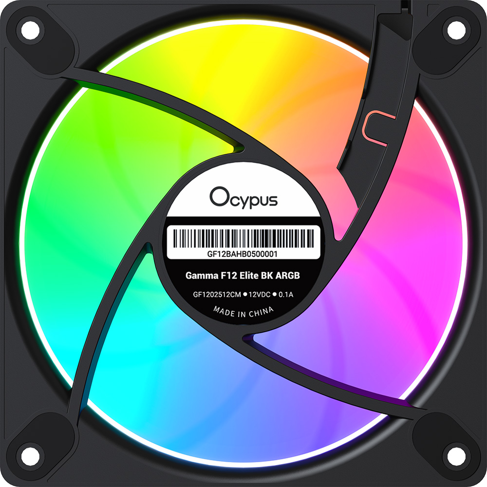 Зображення Набір корпусних кулерів OCYPUS GAMMA F12 ELITE ARGB 3 IN 1 Black (GAMMA-F12-BK3AM00E-GL)