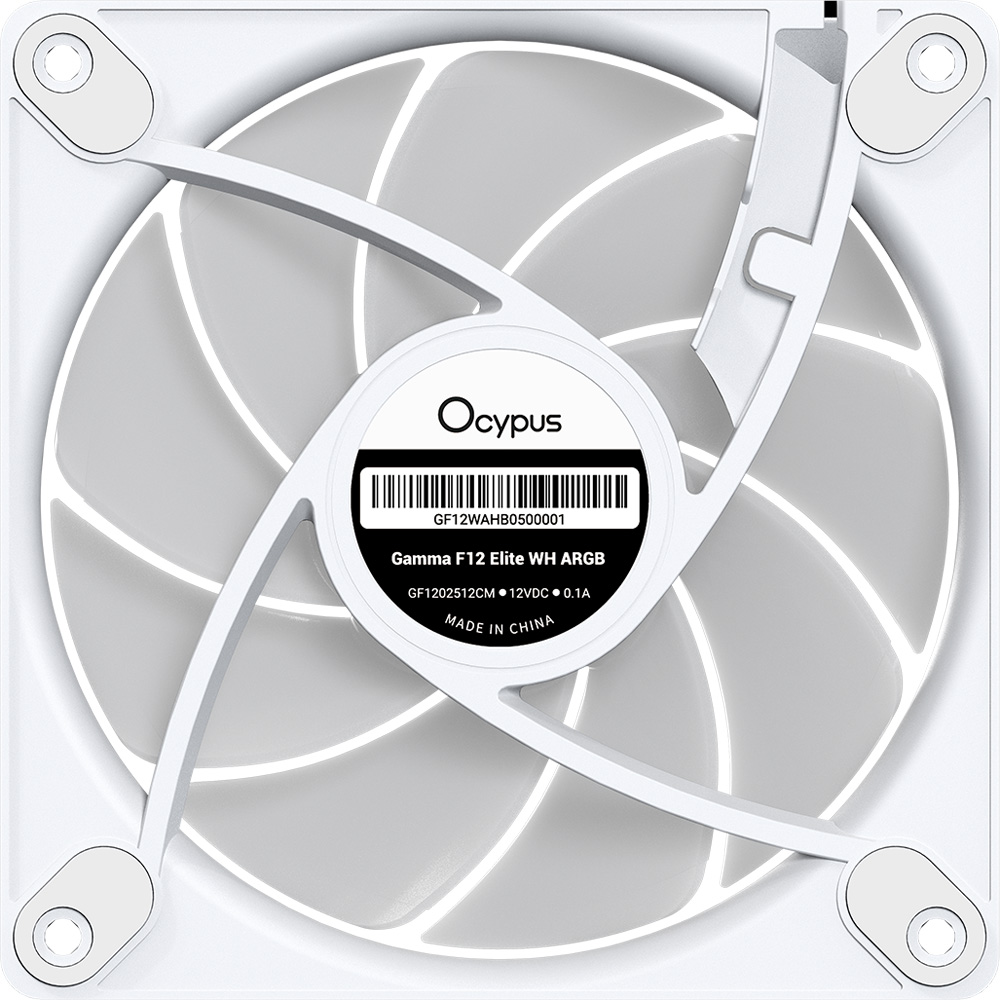 Набор кулеров корпусных OCYPUS GAMMA F12 ELITE WH ARGB 3 IN 1 White (GAMMA-F12-WH3AM00E-GL) Подшипник гидравлический
