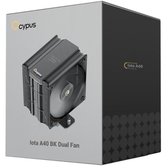 Зовнішній вигляд Кулер процесорний OCYPUS IOTA A40 BK DUAL FAN Black (IOTA-A40-BK2NNWD00X-GL)