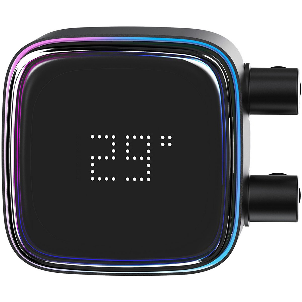 Система водяного охолодження OCYPUS Iota L36 Black (IOTA-L36-BK3ANWNN00X-GL) Додатково 3.5" цифровий дисплей; ARGB-підсвічування; керамічний підшипник насоса; гідродинамічний підшипник вентиляторів; алюмінієвий радіатор 397×120×27 мм; трубки 400 мм; насос 3100 об/хв; трифазний шестиполюсний мотор