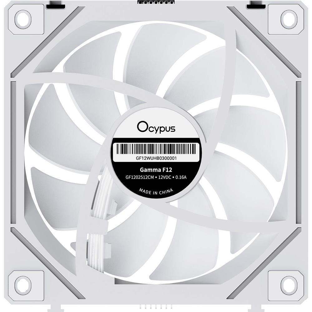 Набір корпусних кулерів OCYPUS Gamma F12 UNI WH ARGB (GAMMA-F12-WH3AM00U-GL) Конструкція системи охолодження кулер