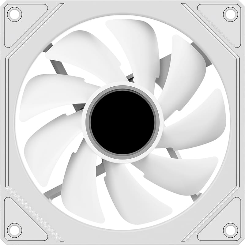 Кулер корпусний OCYPUS GAMMA F12 WH ARGB White (GAMMA-F12-WH1AM00X-GL) Конструкція системи охолодження кулер