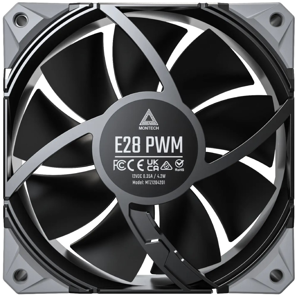 Набор кулеров корпусных MONTECH 120 мм E28 3 PACK (B) Конструкция системы охлаждения кулер