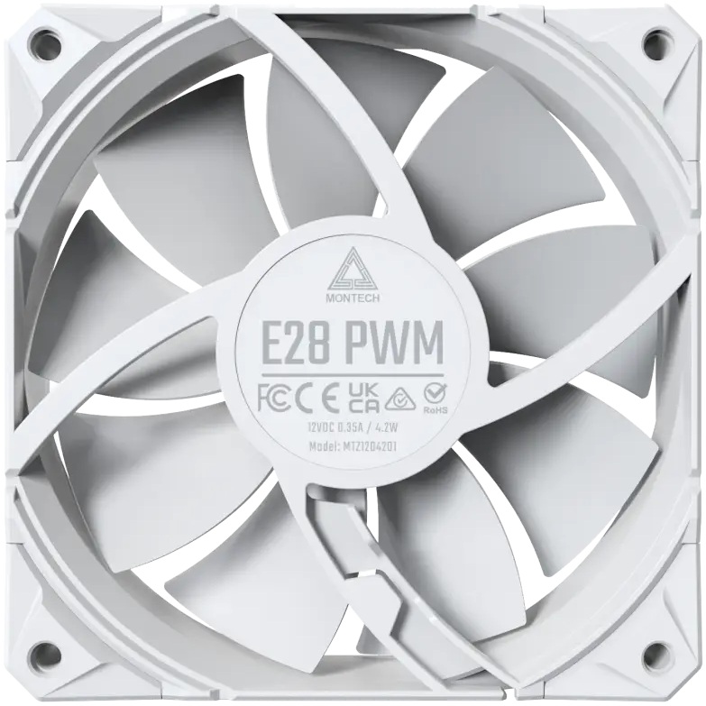 Набор кулеров корпусных MONTECH 120 мм E28 3 PACK(W) Конструкция системы охлаждения кулер