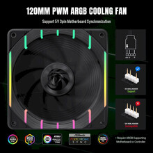 Вентилятор GameMax Tornado T12 ARGB-R Black