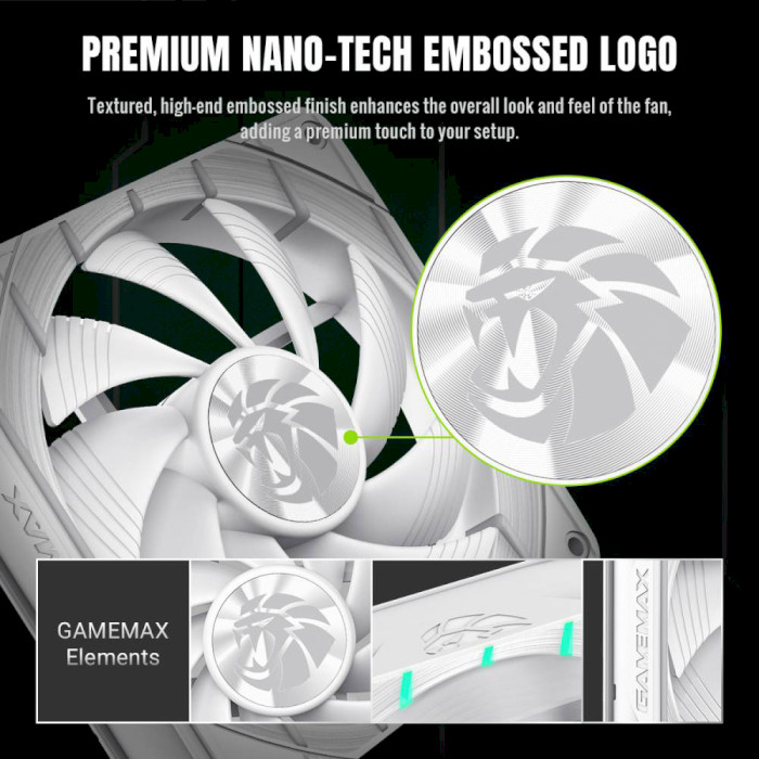 Покупка Вентилятор GameMax Tornado T12 ARGB-W White