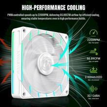 Вентилятор GameMax Tornado T12 ARGB-W White