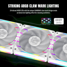 Вентилятор GameMax Tornado T12 ARGB-W White