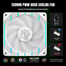 Вентилятор GameMax Tornado T12 ARGB-W White