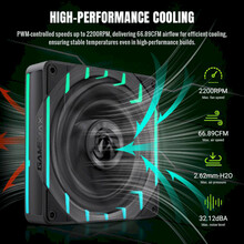 Вентилятор GameMax Tornado T12 ARGB Black