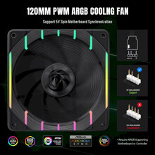 Вентилятор GameMax Tornado T12 ARGB Black