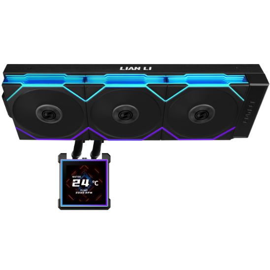 Система водяного охолодження LIAN LI HydroShift II LCD-S 360TL Black (G89.GHS2LCDS36TB.00) Додатково дисплей: LCD 480 х 480, яскравість 500 нит, частота 60 Гц 