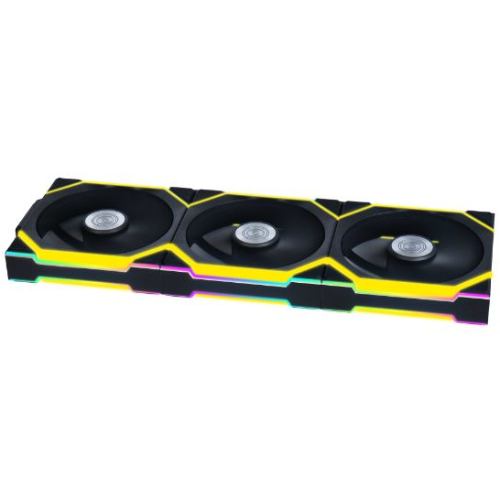 Набір корпусних кулерів LIAN LI UNI Fan SL WIRELESS LCD 120-3 REVERSE Black (G99.12RSLLCD1W3B.00) Додатково вбудований у РК-дисплей: 1.6” LCD; IPS-дисплей; яскравість 500 ниток; роздільна здатність 400 х 400
