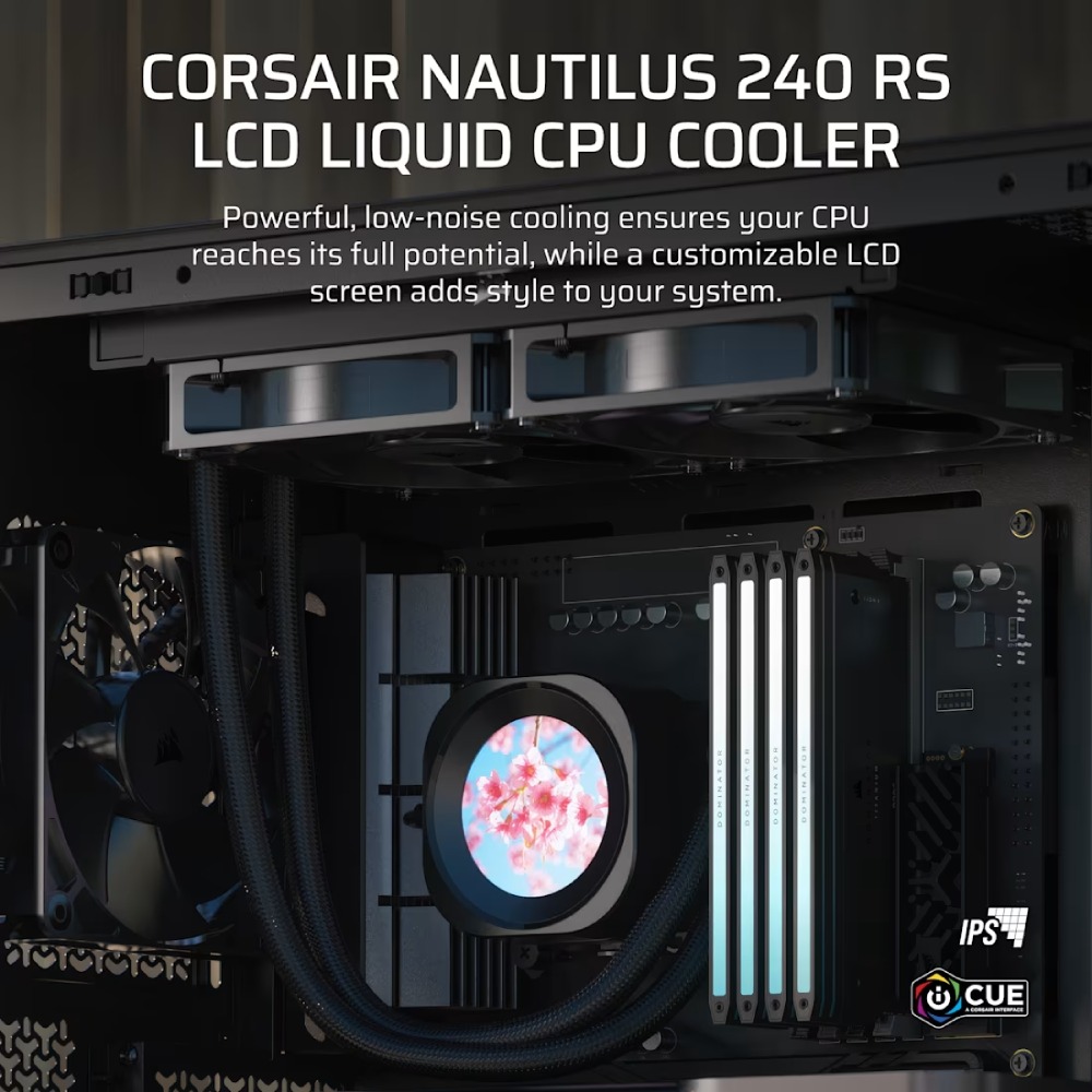 Система водяного охлаждения CORSAIR Nautilus 240 RS LCD Black (CW-9061031-WW) Назначение для процессора
