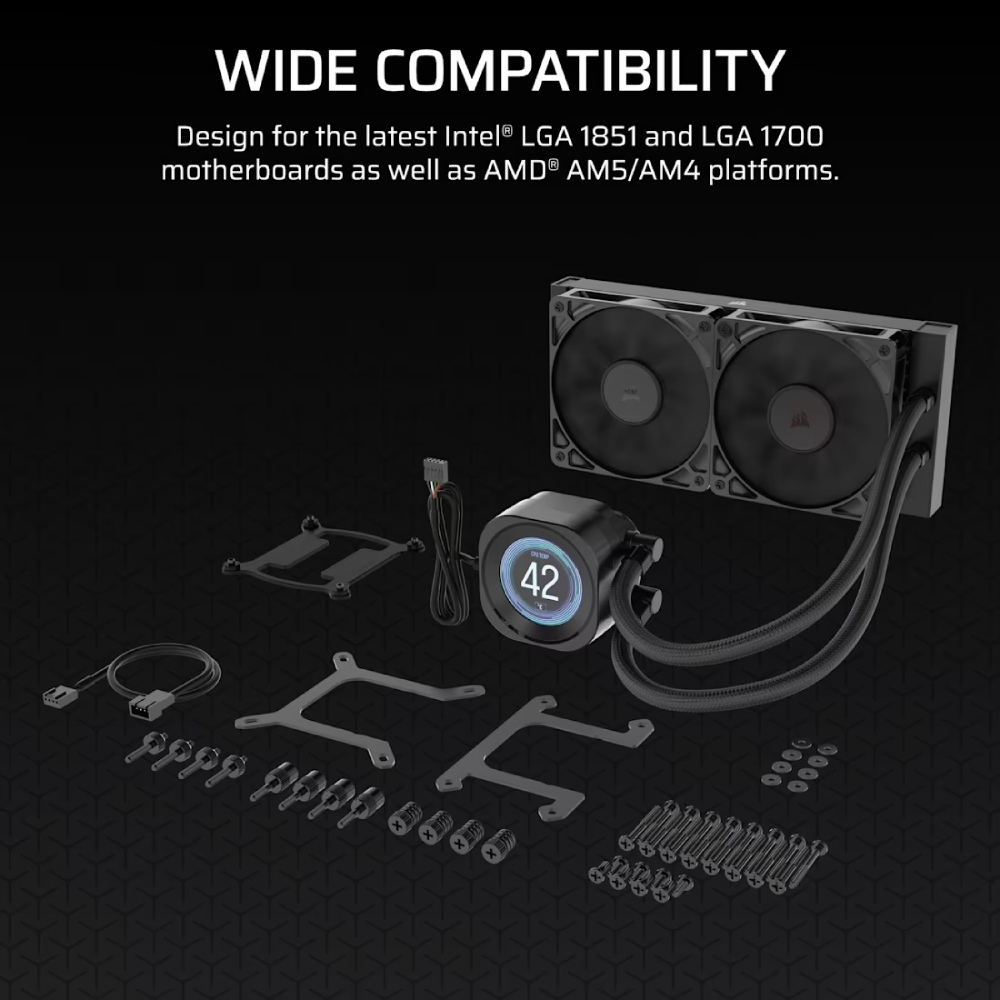 Покупка Система водяного охлаждения CORSAIR Nautilus 240 RS LCD Black (CW-9061031-WW)