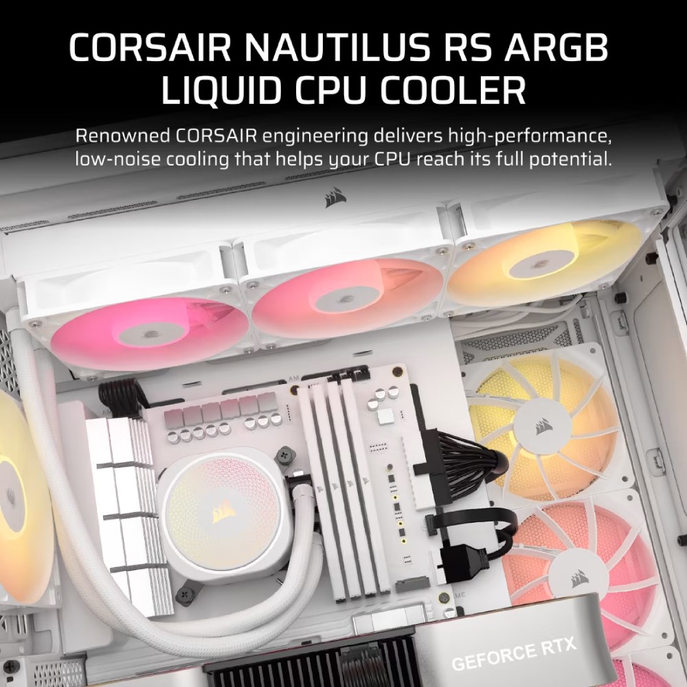Огляд Система водяного охолодження CORSAIR Nautilus 360 RS ARGB White (CW-9060095-WW)