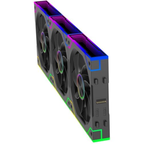 Набір корпусних кулерів XILENCE GAMING XPF360R.ARGB PWM REVERSE 3 шт Black (XF073) Конструкція системи охолодження кулер