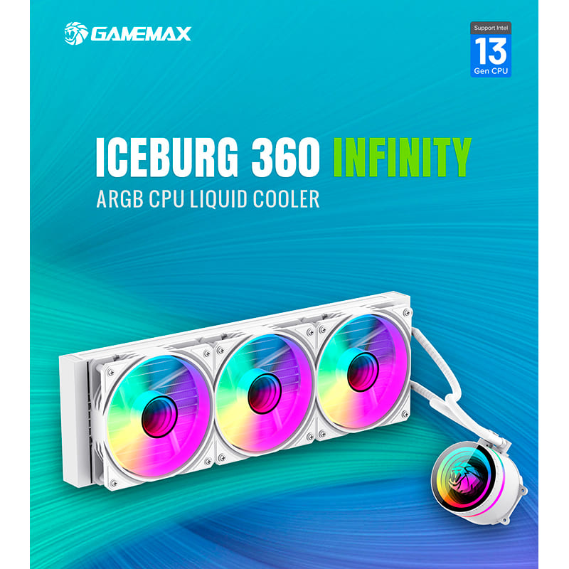 Фото 15 Система водяного охлаждения GAMEMAX IceBurg 360 Infinity WH