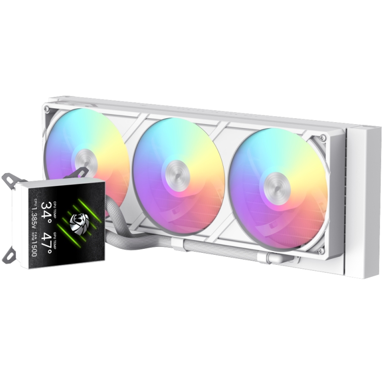 Система водяного охлаждения GAMEMAX GLACIER 360 LCD WH Для сокета LGA1200