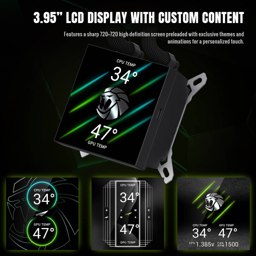 Фото 14 Система водяного охлаждения GAMEMAX GLACIER 360 LCD BK