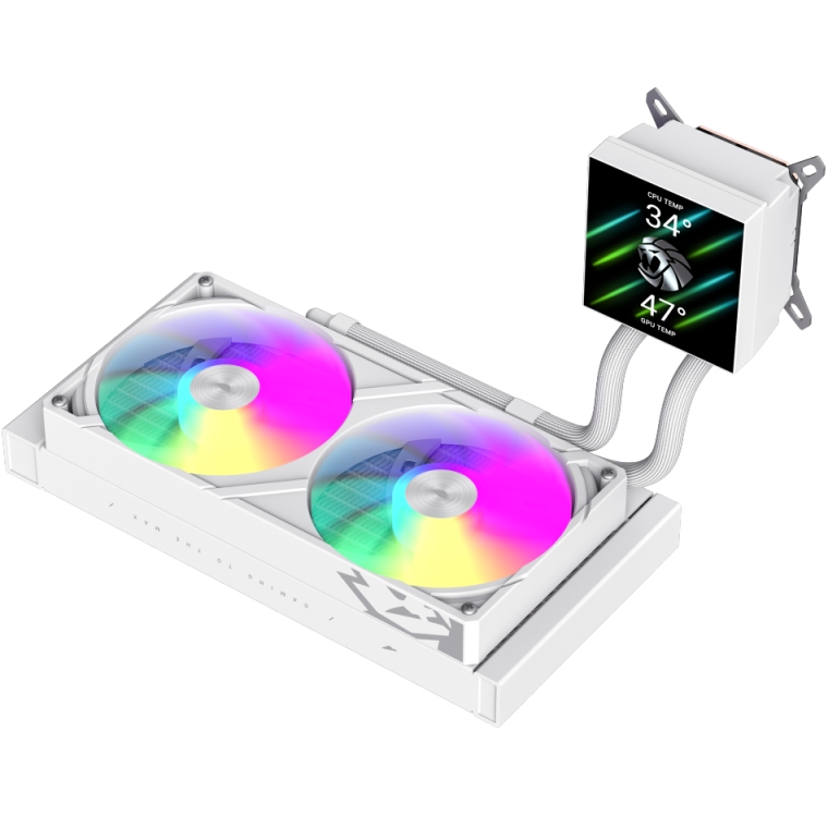 Система водяного охлаждения GAMEMAX GLACIER 240 LCD WH, TDP 280W Для сокета LGA1700