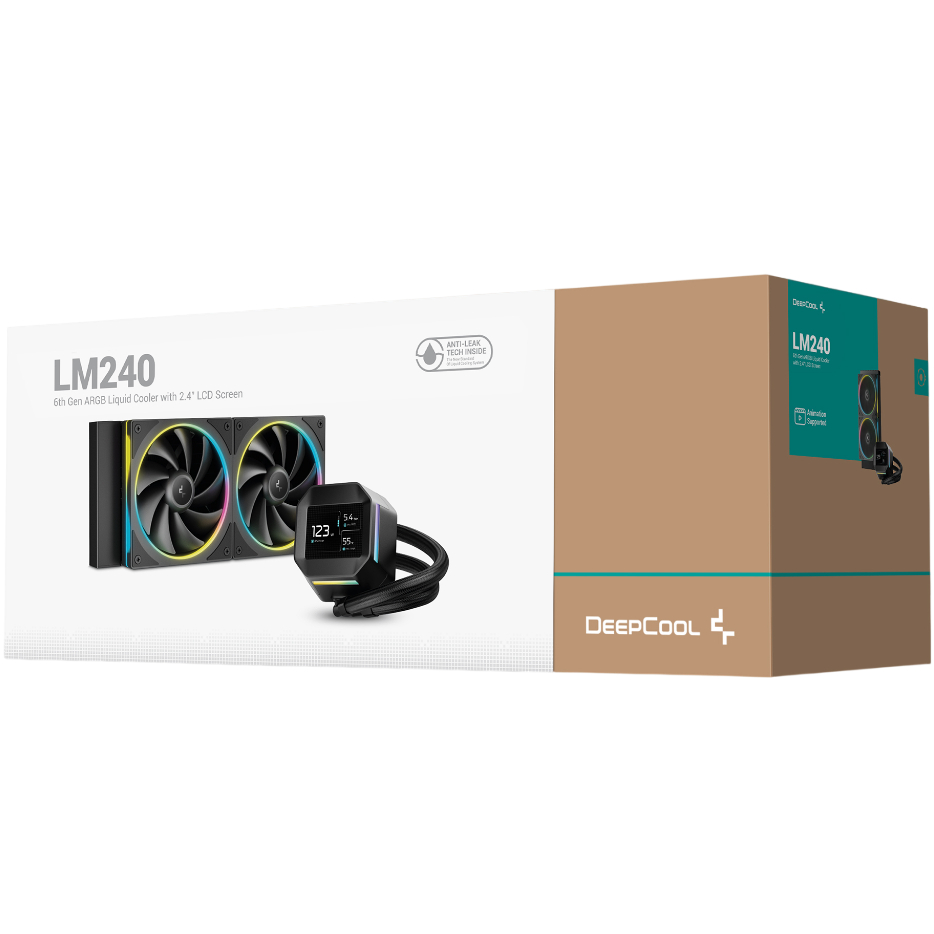 Зовнішній вигляд Система водяного охолодження DEEPCOOL LM240 Black (R-LM240-BKDMMC-1)
