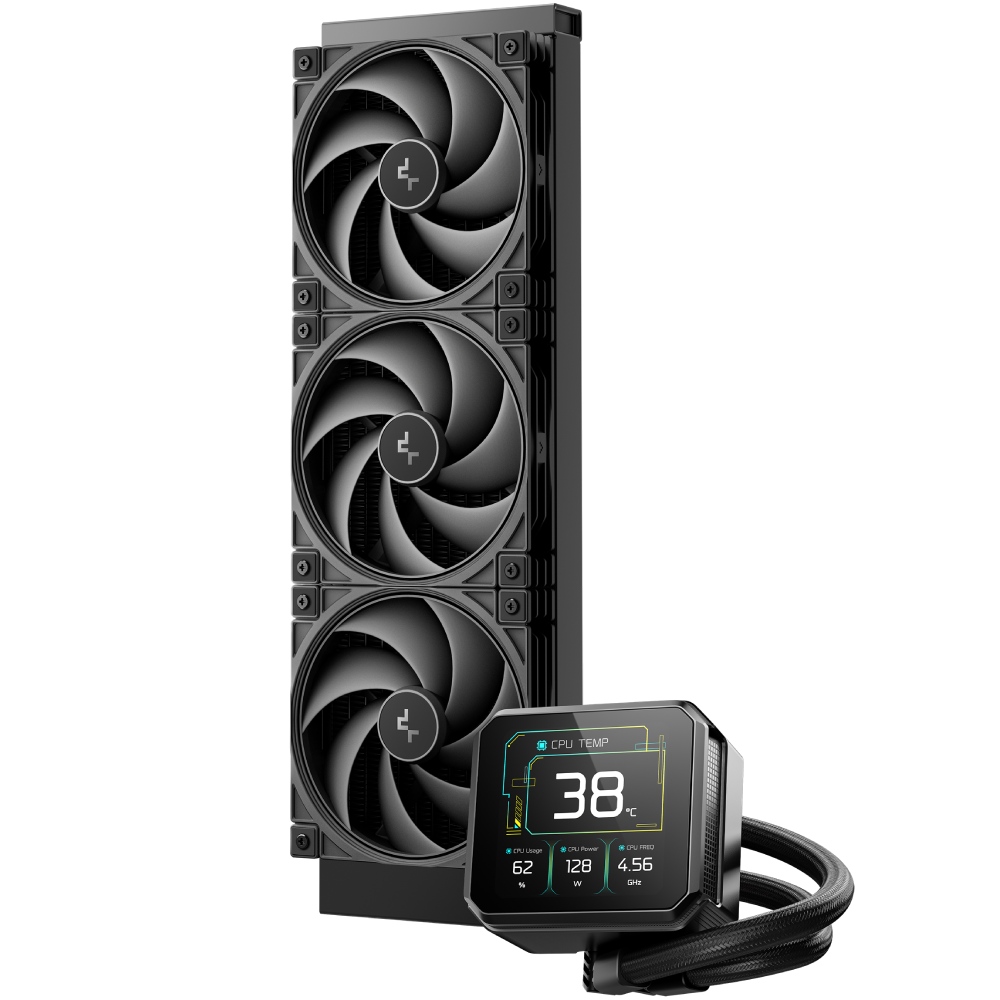 Система водяного охлаження DEEPCOOL Spartacus 360 Black (R-SPT360-BKDSMP-G-1) Додатково 3.4" 480×480 TFT LCD дисплей